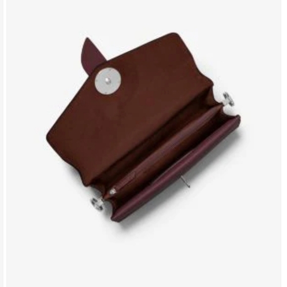 🔹️Michael Kors🔹️ Greenwich Medium MERLOT purple stud Convertible Shoulder bag - Picture 3 of 10